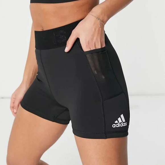 adidas Pants - Adidas Women Techfit Badge Of Sport Short Tights GL0689 VOLLEYBALL SHORT